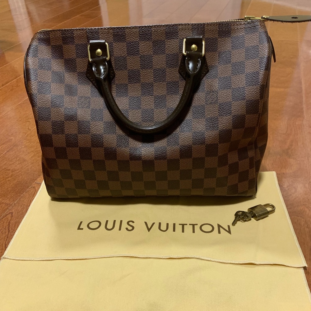 Authentic Louis Vuitton Damier Ebene Speedy 30